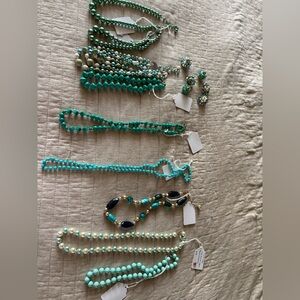 Lot of vintage blue beads Jewerly